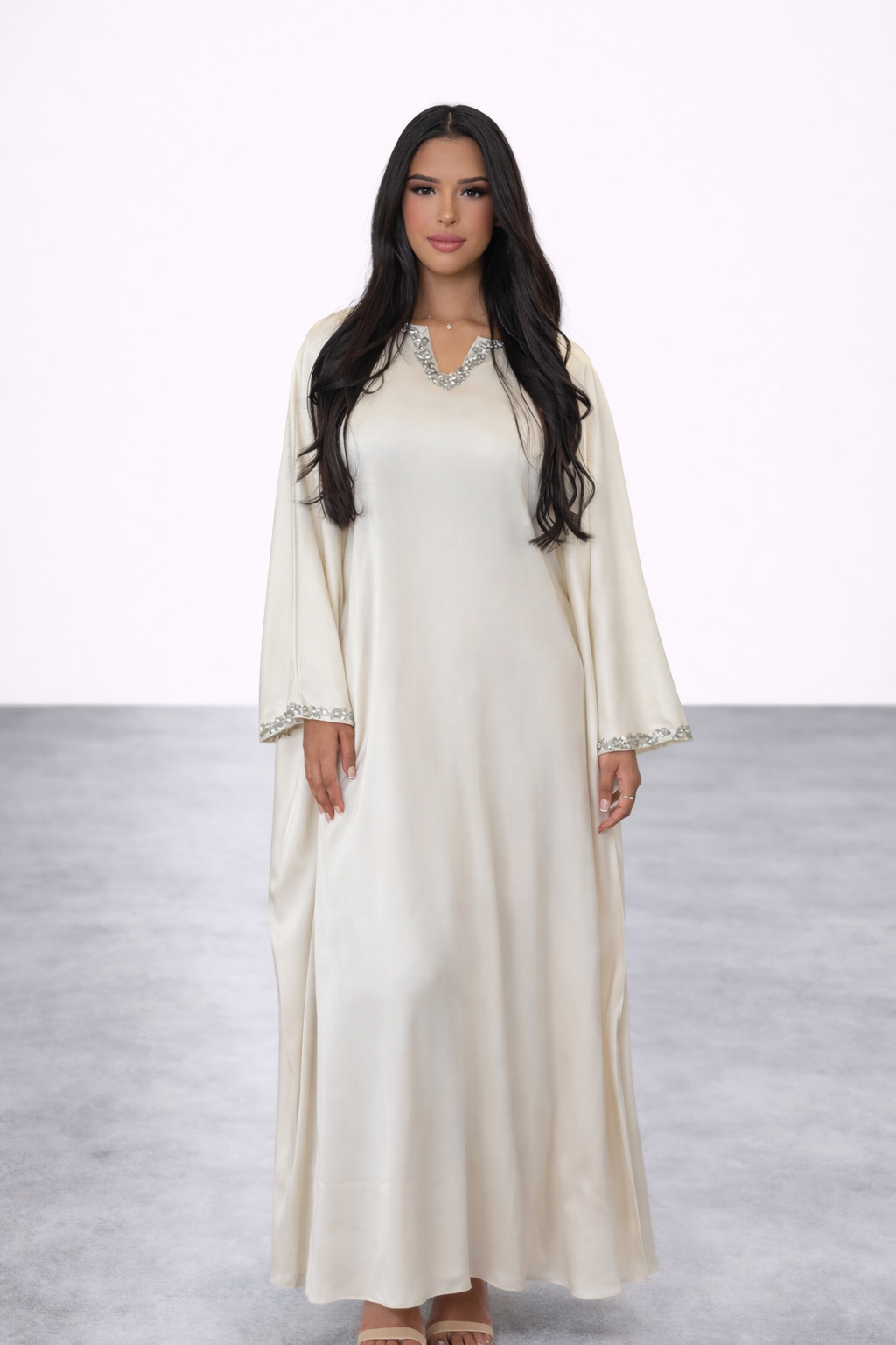 Cream Luxe Abaya
