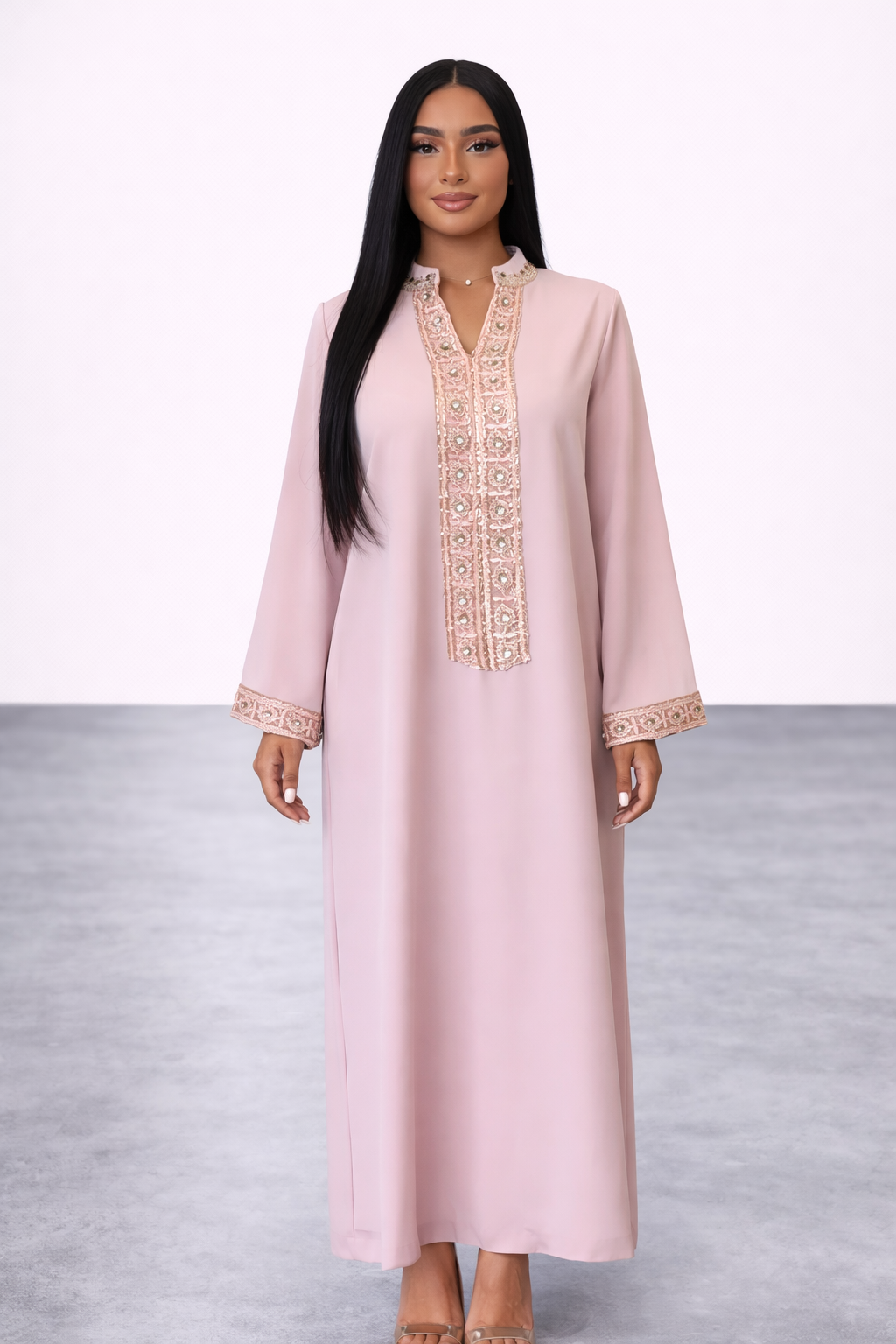 Blush Glow Abaya