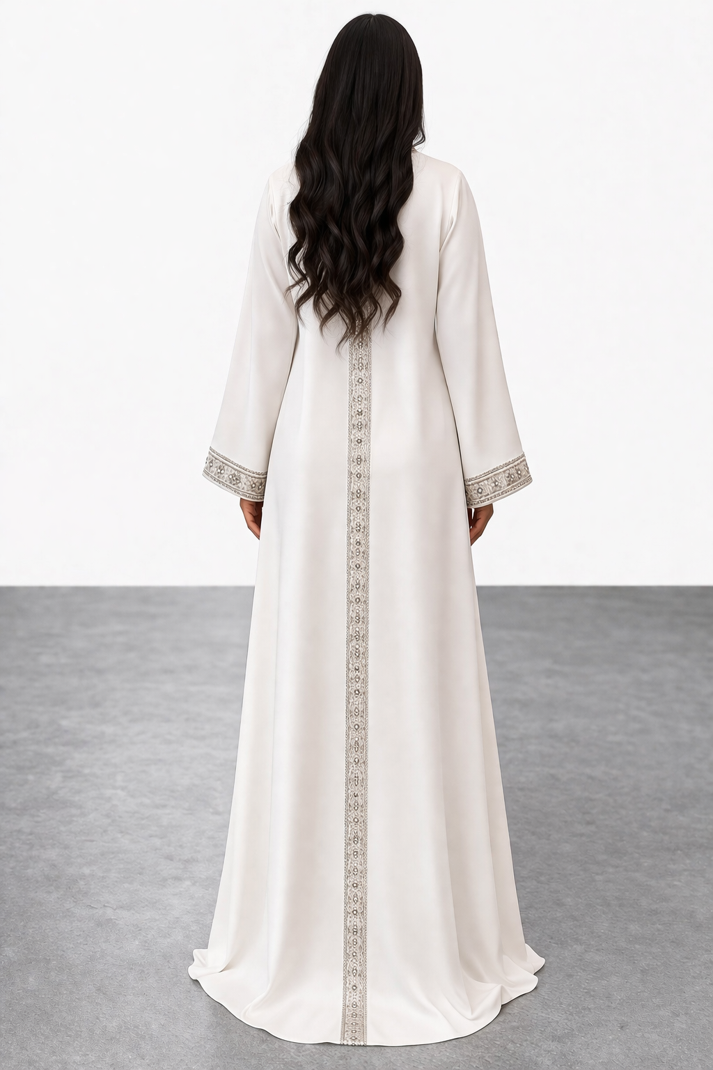 Ivory Elegance Abaya